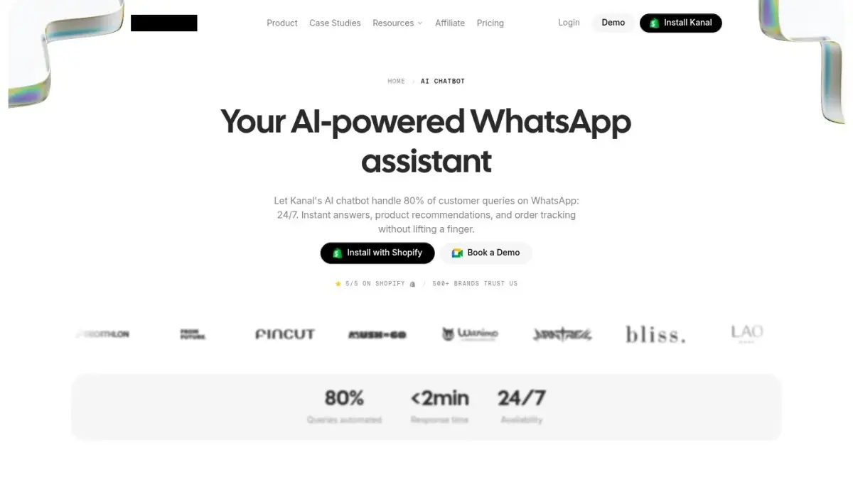 Kanal's Shopify-aware Flow builder mapping form fields to Shopify customer attributes