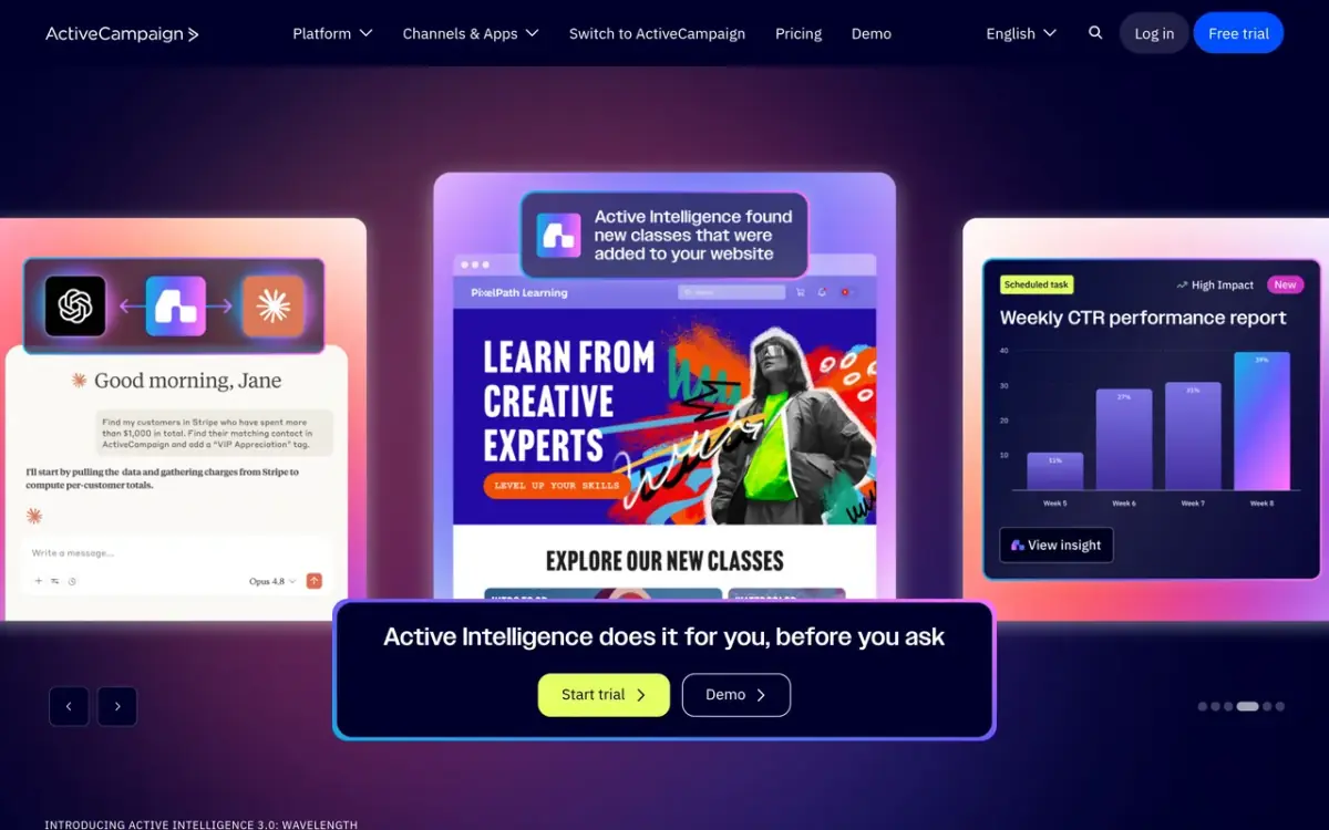 ActiveCampaign website
