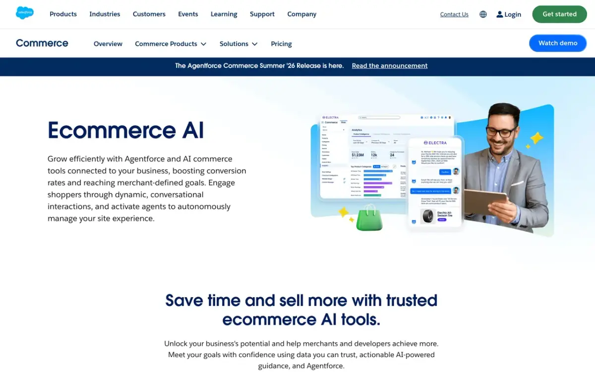 Salesforce Commerce AI page