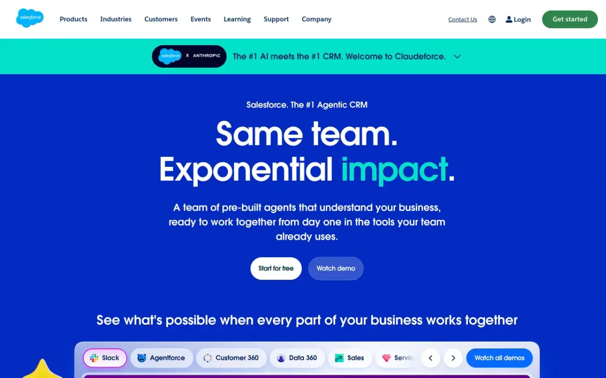Salesforce website