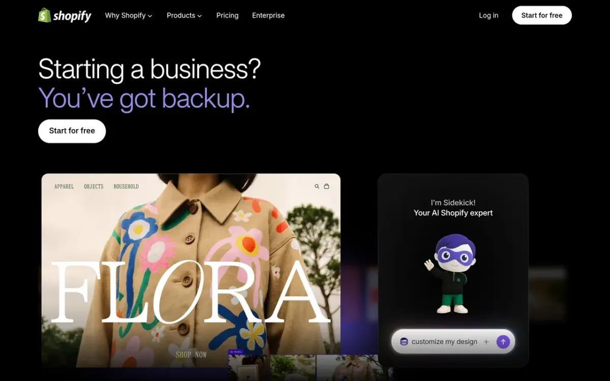 Shopify Sidekick page